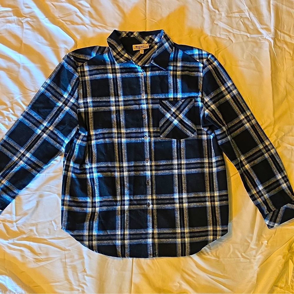 Hester & Orchard Men's Plaid Flannel Long Sleeve Button-Up Pockets M #53